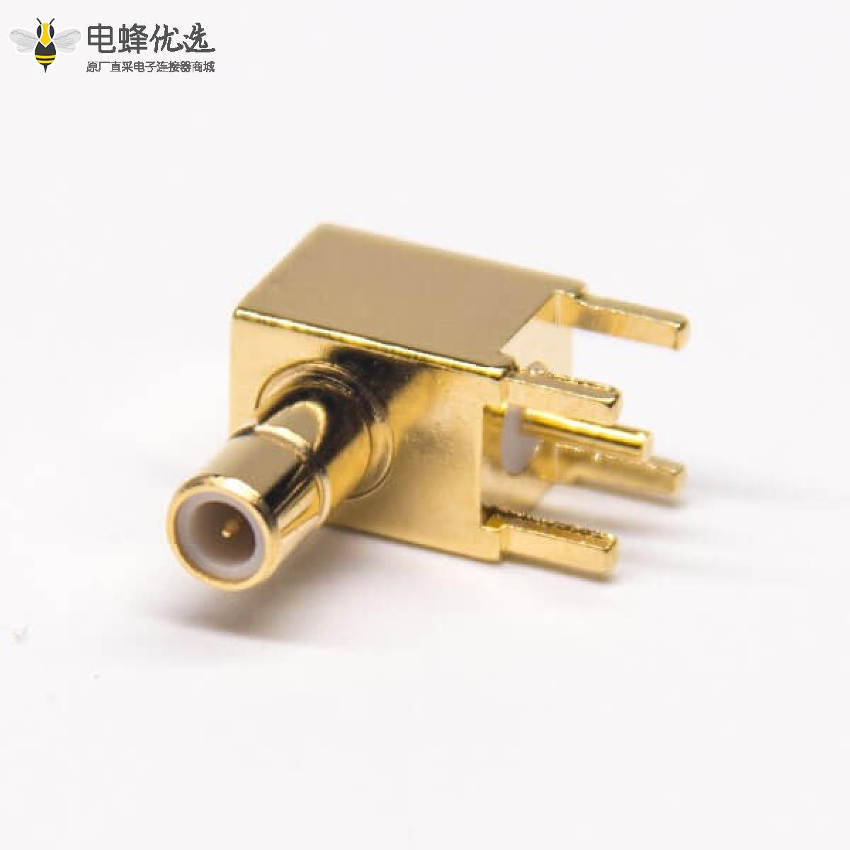 smb pcb連接器公頭彎式90度鍍金50歐姆(定制版)